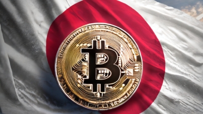 Firefly create a hyper-realistic photo of a bitcoin in japan with a japanese flag 81925