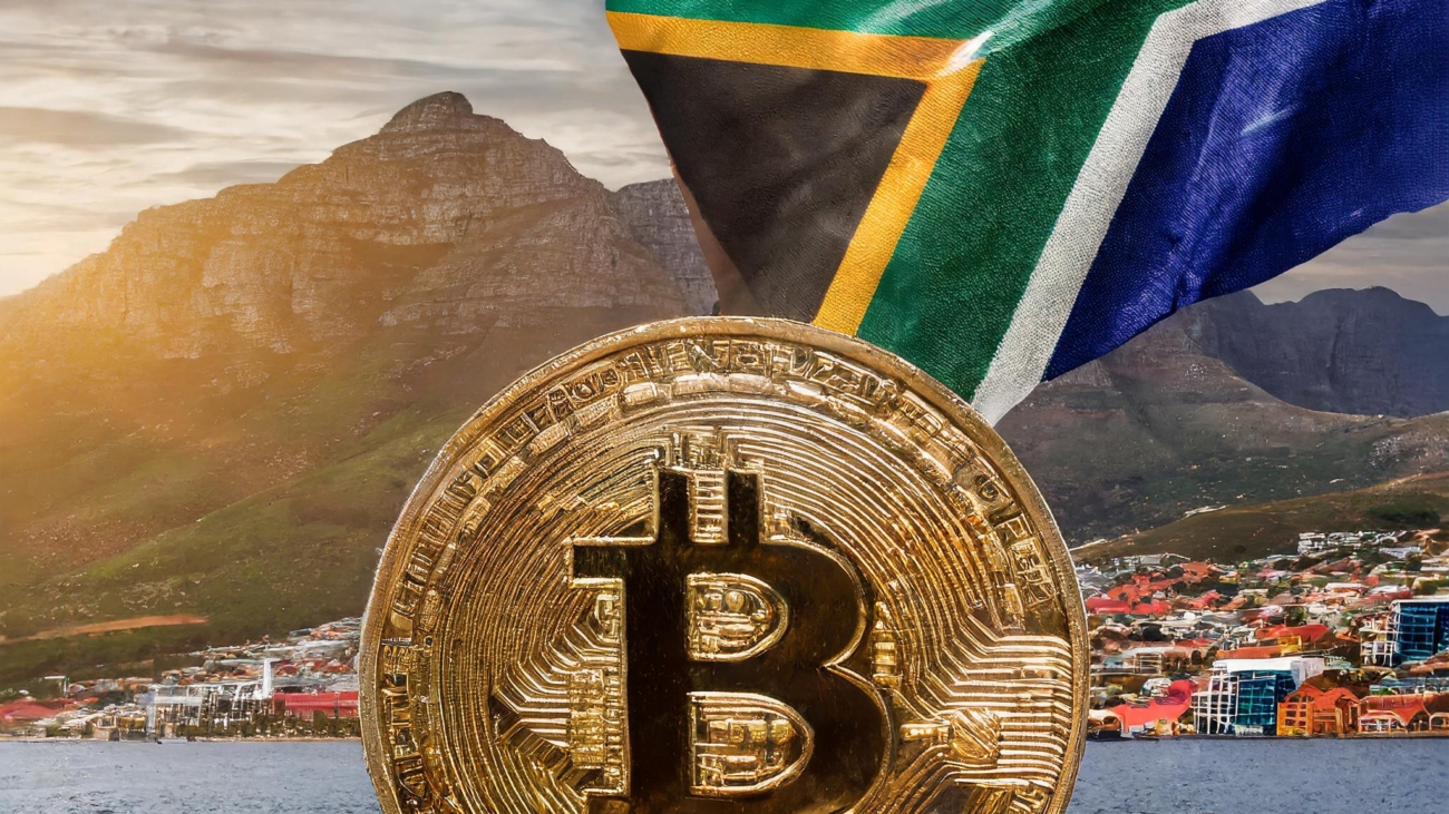 Firefly a bitcoin in cape town south africa with the south african flag 59593