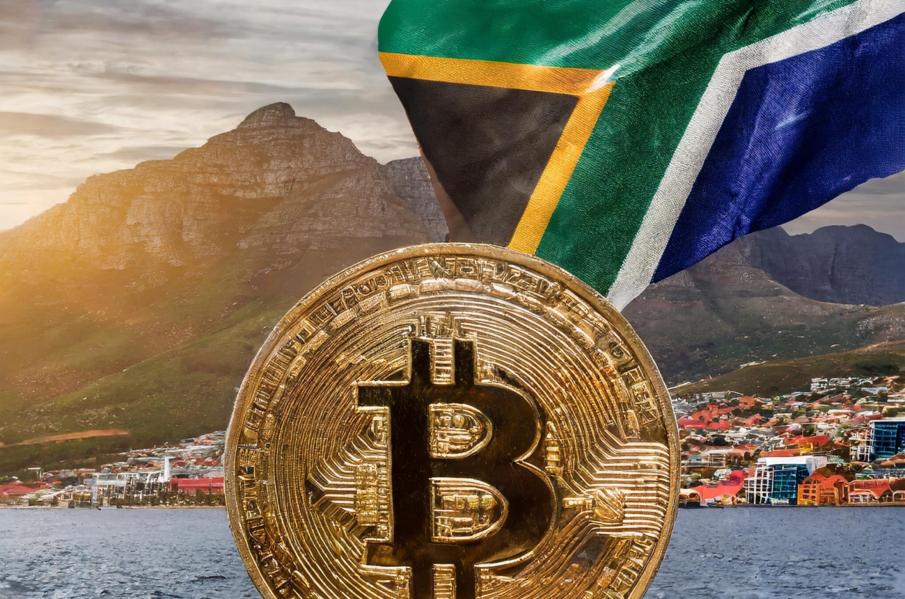 Firefly a bitcoin in cape town south africa with the south african flag 59593