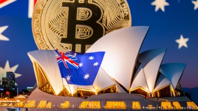 Firefly the Australian opera house with a bitcoin and the Australian flag 19020