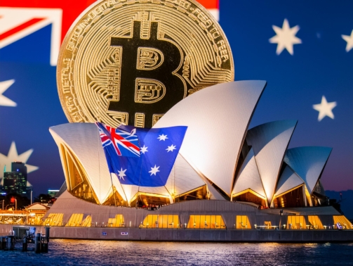 Firefly the Australian opera house with a bitcoin and the Australian flag 19020